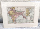 Original 1871 Antique Map Of British Indian Empire 1757 To 1870  7   X 9   Mount