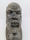 African Hand-carved Stone Bust Statue