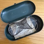 Vintage 1920s Kings Safety Goggles 45mm Round Lenses Side Shields Case Felt 