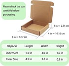          5x4x1 Inch Small Shipping Boxes 50 Pack  Brown Kraft Corrugated Cardboard Mai