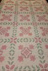 Beautiful Vintage Hand Quilted Quilt Dated 1960 Approx 90  X  80 