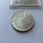 1974 Austria 50 Schilling Silver Coin     50 Jahre Rundfunk     Austrian Mint