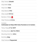   1   Industrial Commercial Plastic Curtain Strip Curtain 12  X 99  4 Hole