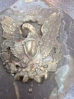 Vintage Brass And Wood Fireplace Bellows With Brass Plated  Eagle Emblem