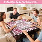 Xmoiqer Mahjong Mat For 33 Inches X 33 X 0 08 Inches  Red 33 Inch 