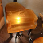 Vintage Metal And Amber Glass Piano Night Light Art Lamp