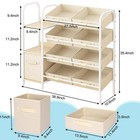Fixwal Toy Storage Organizer With 24 00x24 00x97 028 Centimeters  White 