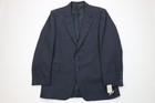 Deadstock Vintage 80s 90s Mens 44r 2 Piece Suit Wedding Blue Wide Leg 36x33 Usa