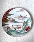 Horse Imari Porcelain Plate Charger 19th C Meiji Period Japanese Antique 15 9 In