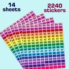 2240 Pcs Garage Sale Stickers 1 2  X 1 2 X 3 4 Inches  Multicolor