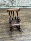 Vintage Dollhouse Rocking Chair Lot 3 Wooden Miniature Furniture 4 