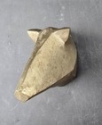 Vintage Hand Made Bronze  Brass  Boar Head Decoration Paperweight