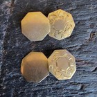 Vintage 10k Gold 1930s Cufflinks Etched Jewelry Farm Estate Mens Womens