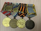 Wwii Soviet Medal For Combat Service  Victory  Caucuses   30 Yr Medal Bar Silver