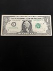 Error Note Series 2017  1 Dollar Bill Green Seal Shift   Misaligned Overprint