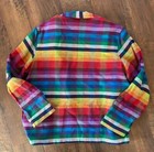 Vintage 90s Rainbow Tapestry Button Front Jacket Cxt Colorful Print Artsy L