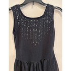 Cat   Jack Girls Black Rhinestone Sleeveless Dance Leotard Dress Size M 7 8