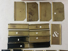 Vintage Reese s Adjustable 1 2    Brass Stencils Letters   More Incomplete Set