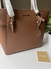 Michael Kors Charlotte Large Saffiano Leather Top-zip Tote Bag  New  Authentic