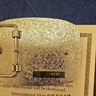 International Mint American Eagle Belt Buckle 24k Gold Silver Plate Serial 2246   