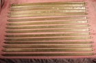 Antique Set 15 Brass Stair Rods Triangular 27 Inches Long  Club End Decorations