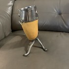 Vintage 60s-era Norwegian Viking Drinking Horn Viking Pewter Figurine