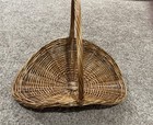 Vintage Wicker Gathering  Hearth Basket Brown 23   l X19   w X 17   h
