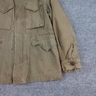 Vintage M-1943 Field Jacket Mens Large Green Military Canvas Wwii Lined Usa