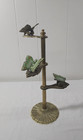 Vtg Allied Brass Butterfly 3 Clip Stand Note Recipe Holder Green Mcm Whimsical