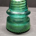 Hemingray Aqua green Glass Petticoat Insulator Embossed  hemingray  Patent
