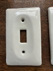 Vintage White Ceramic Switch Plates Lot Of 2