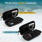 Tangoner Double Eyeglasses Case Hard Shell Zipper Closure Organizer
