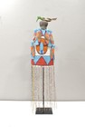 African Yoruba Beaded Multi Colored Bird Crown