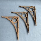 3 Vintage Cast Iron Wall Shelf Brackets Architectural Salvage