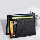 Men Slim Wallet Pu Leather Credit Card Holder Bifold Driver License Case Purse