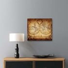 Art Poster Print World Map Vintage Old Nautical Sailing Ship Map Decorative Educ