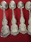 Set Of 6 Antique Whiting Louis Xv Sterling Silver  925 Soup Dessert Place Spoons