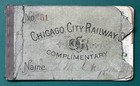 Antique Train Ticket Booklet  1800s Chicago City Railway Co - Approx 36 Tickets