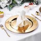 12 Pcs Gold Stainless Steel Charger Plates 13 Inch Round Metal Charger Plates Bu