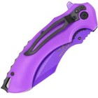 8  Tactical Spring Assisted Open Pocket Knife Cleaver Razor Folding Blade Purple