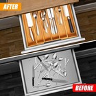 Kitchen Silverware Drawer Organizer And Storage Flatware Cutlery Utensil Hold   