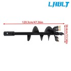 Lablt 12 Inch X 48 Inch Fab Auger Bit 2 - Inch Hex Collar Skid Steer Attachment
