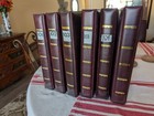 6 Scott 3-ring Stamp Album Binders With Black Pages - Empty - Approx 169 Pages