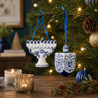 Hanukkah Menorah   Dreidel Jewish Ornaments