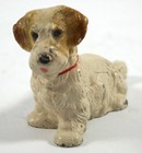 Antique Sealyham Terrier Dog Cast Iron Hubley Paperweight 1930 s