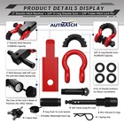 Autmatch 2  Shackle Hitch Receiver D Ring Heavy Duty Receiver Off-road Recovery