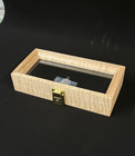 Curly Maple Wood Display Case 10 X 5 X 2    For Arrowheads Knives Collectibles