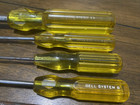 9  Vintage Bell System Linemen Screwdrivers Stanley Usa