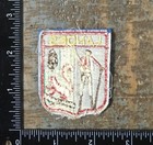 Vintage Landes Hiker Walking Stick Squirrel France Travel Souvenir Patch 1960s