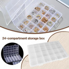 4-piece 24-grid Transparent Sorting Box  Used For Small Parts  Jewelry Storage B